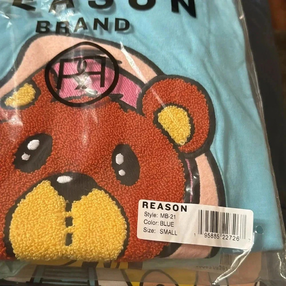 REASONS MONEY SHIRT IN BLUE SMALL NWT - Picture 3 of 4